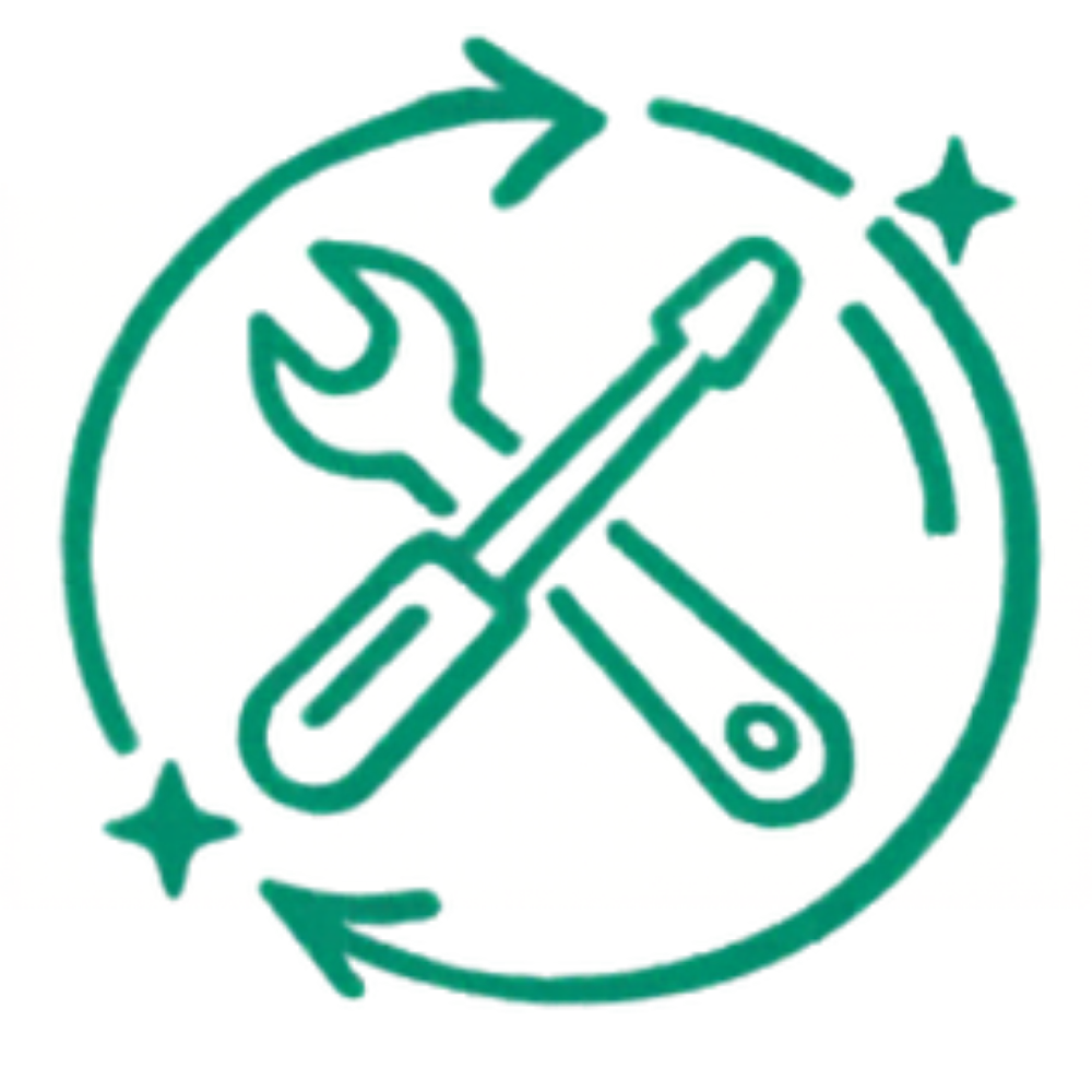 Gear with lightning bolt icon representing battery performance optimization and advanced system management